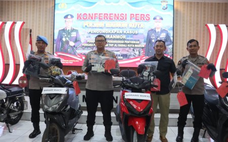 Empat Tersangka Curanmor Ditangkap untuk Proses Hukum Lanjutan